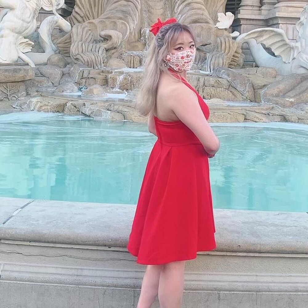 Red Halter Dress - Picture 4 of 5